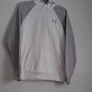 Under Armour Men's White and Gray Hoodie